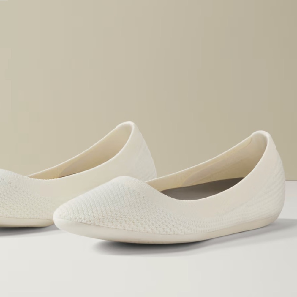 allbirds Women's Cream Knit Flats